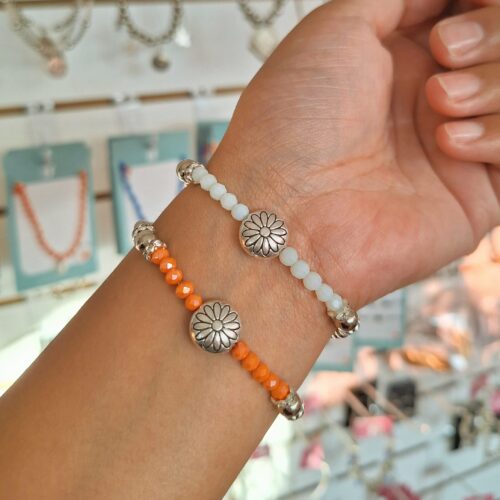 PULSERA MARGARITA NARANJA🌼