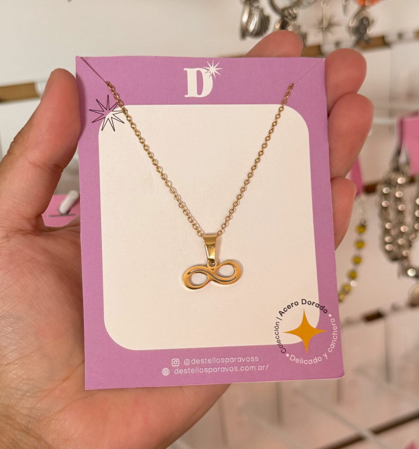 COLLAR INFINITO - ACERO DORADO ♾️