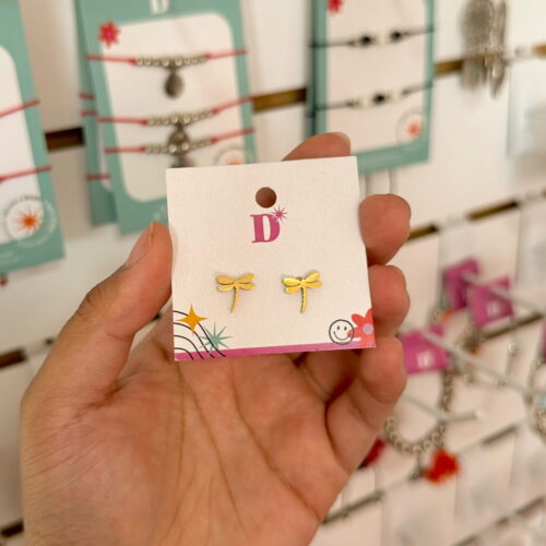 AROS MINI LIBÉLULA 🤍✨
