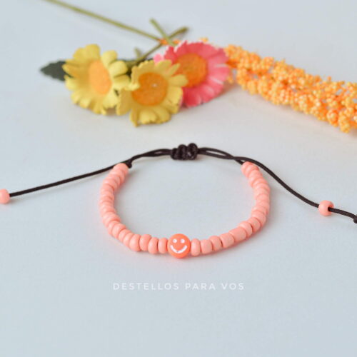 PULSERA SMILE - CORAL 🙂