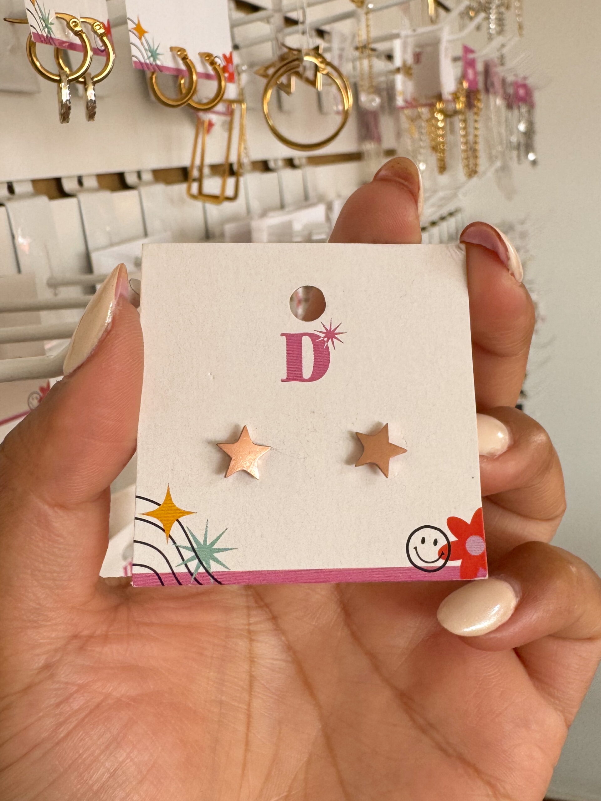 AROS MINI ESTRELLA ⭐ - Acero Rose